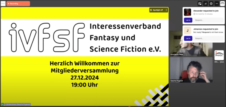 Screenshot aus dem Video der Mitgliederversammlung 2024